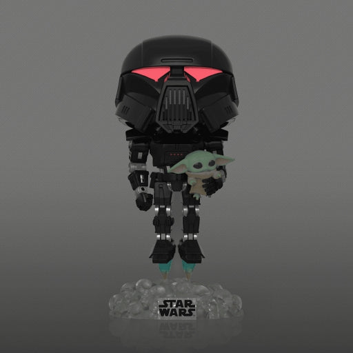 Pop! Dark Trooper avec Grogu (Glow)