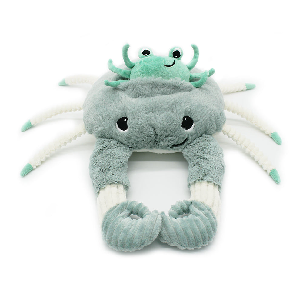 Peluche crabe Cassecou maman et son bébé menthe – Les Ptipotos – vue 4