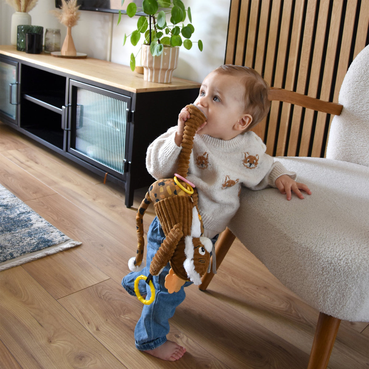 Peluche d'activités nomade Spéculos le tigre