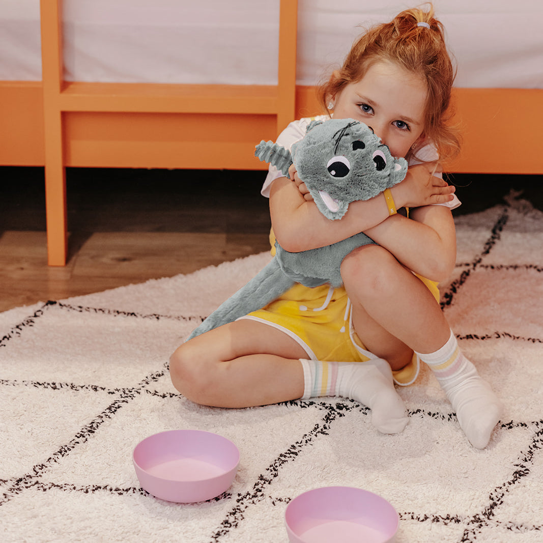 Peluche chat Miaou maman et son bébé vert menthe – Les Ptipotos