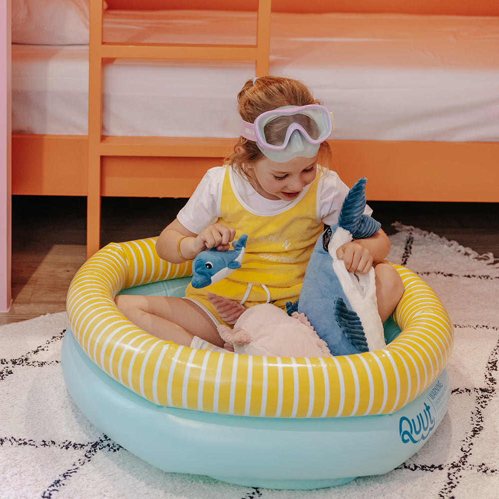 Peluche dauphin Tofou maman et son bébé bleu – Les Ptipotos – vue 2
