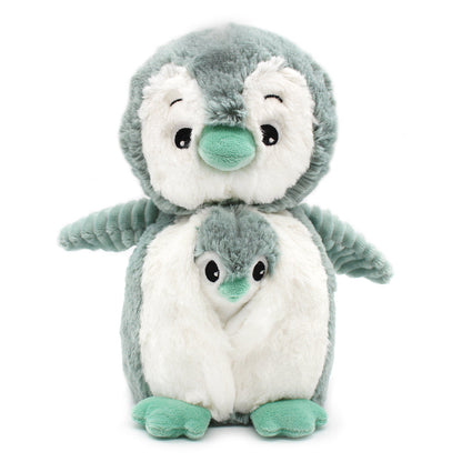 Peluche pingouin Iglou maman et son bébé vert menthe – Les Ptipotos – vue 4