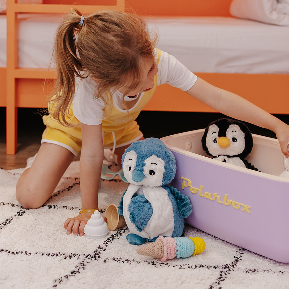 Peluche pingouin Iglou maman et son bébé bleu – Les Ptipotos