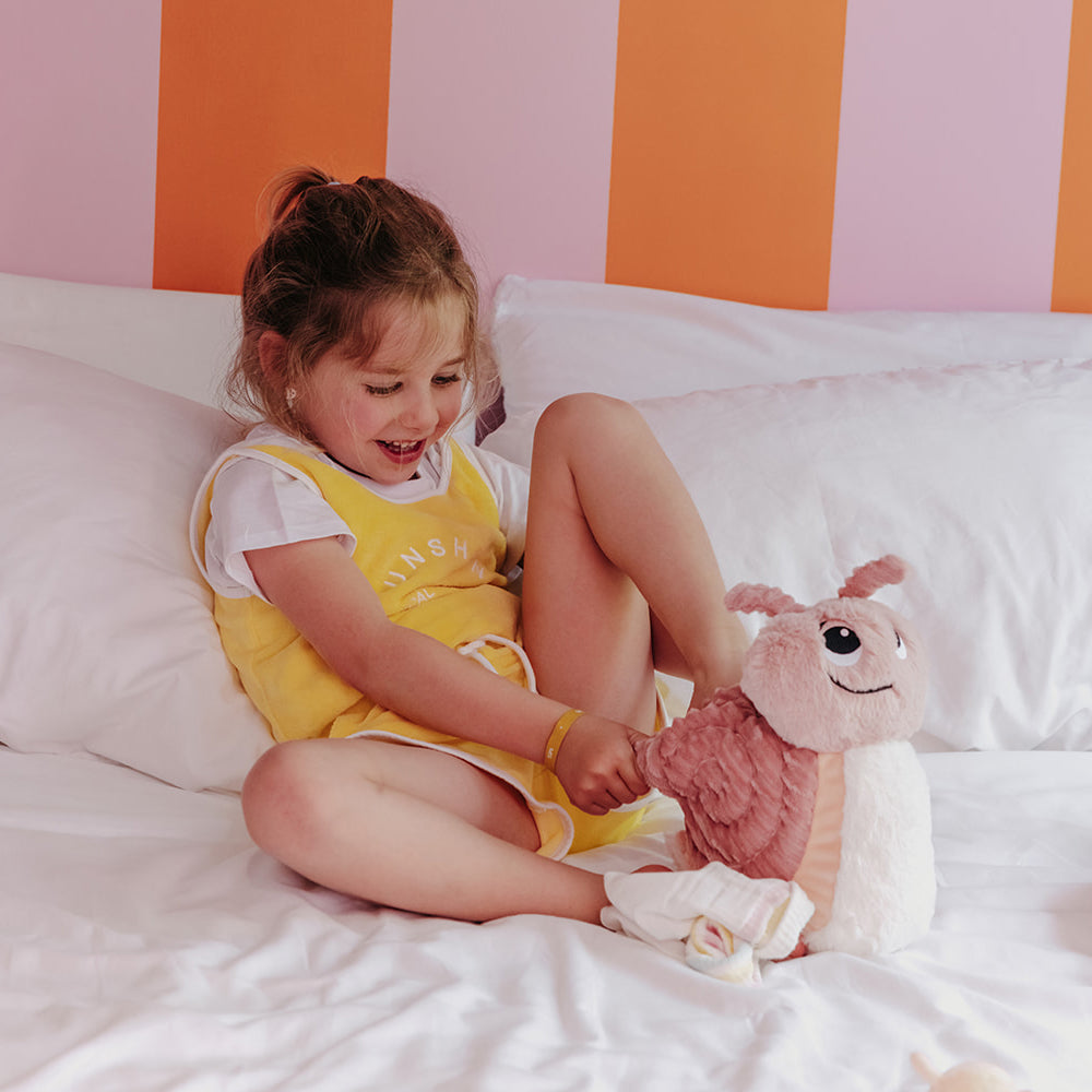 Peluche escargot Speedou maman et son bébé rose – Les Ptipotos