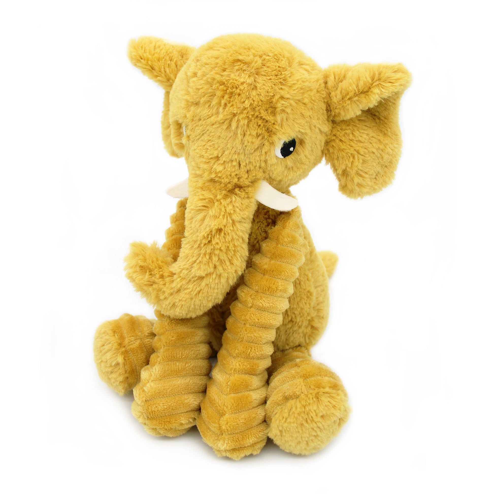 Peluche éléphant Dimoitou maman et son bébé jaune moutarde – Les Ptipotos – vue 4