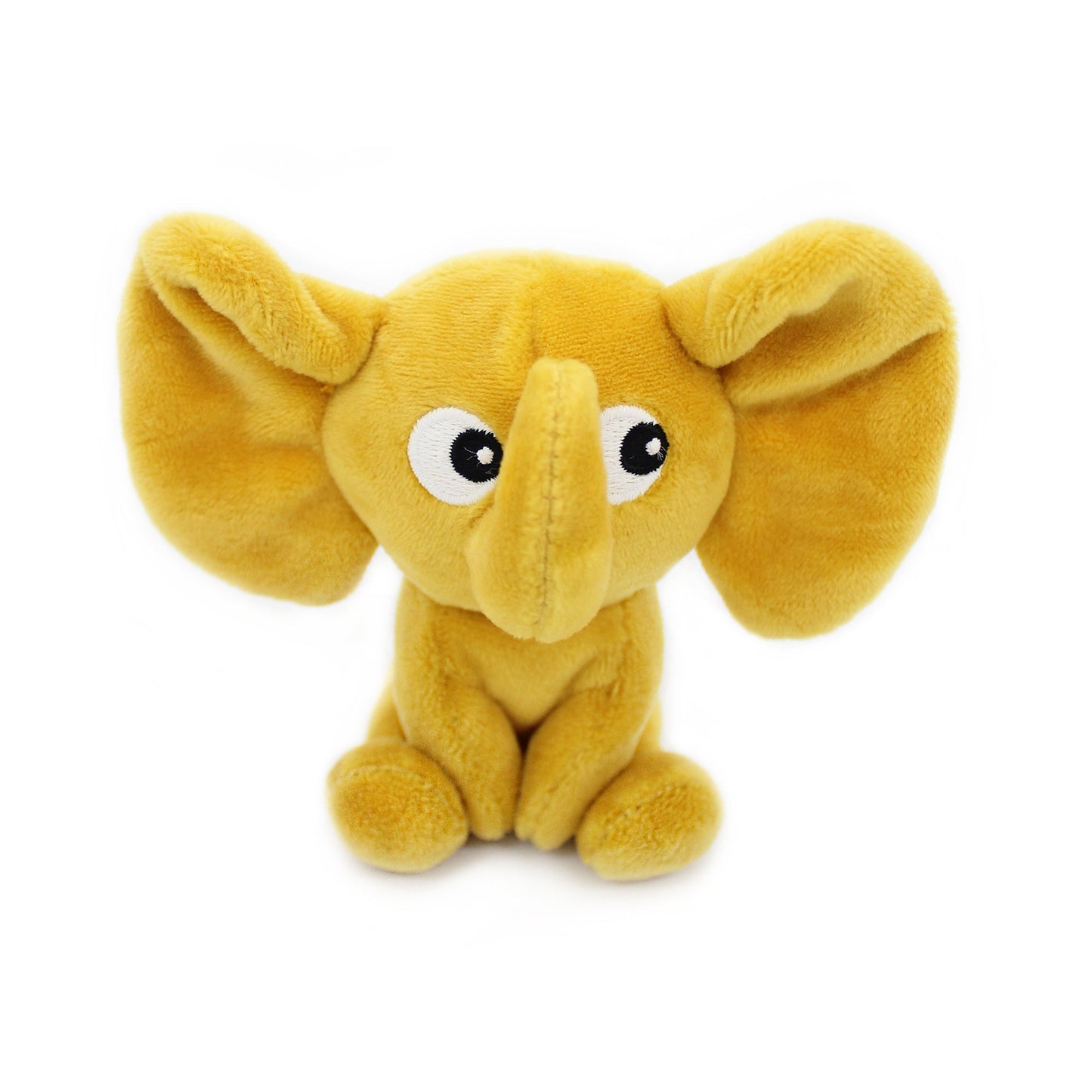 Peluche éléphant Dimoitou maman et son bébé jaune moutarde – Les Ptipotos – vue 7