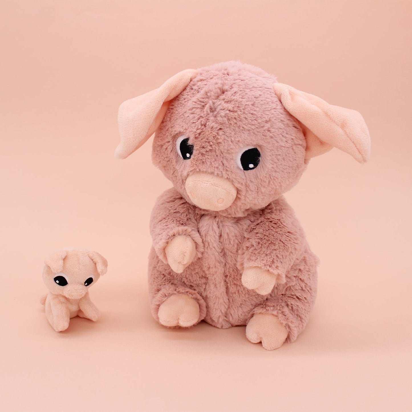 Peluche cochon Barbekiou maman et son bébé rose – Les Ptipotos – vue 10