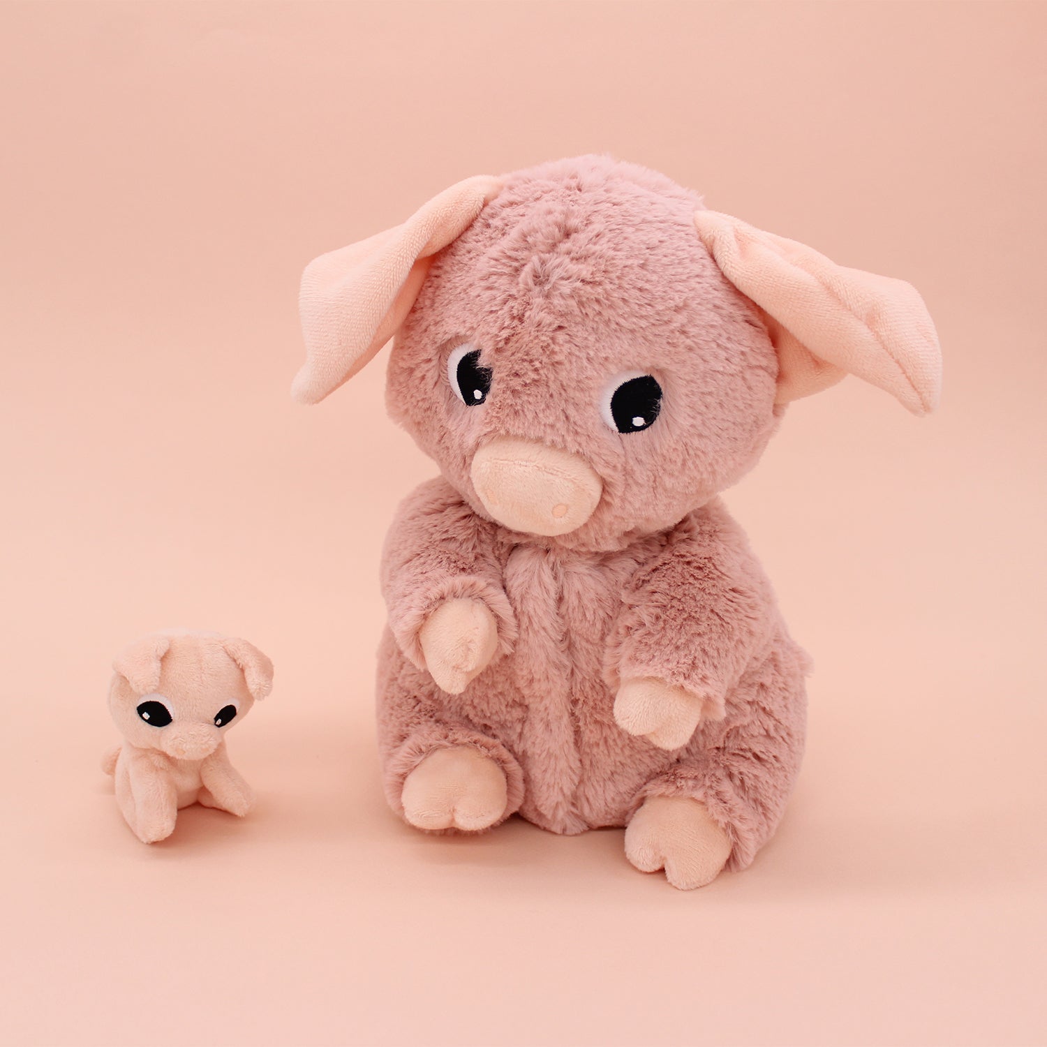 Peluche cochon Barbekiou maman et son bébé rose – Les Ptipotos – vue 10