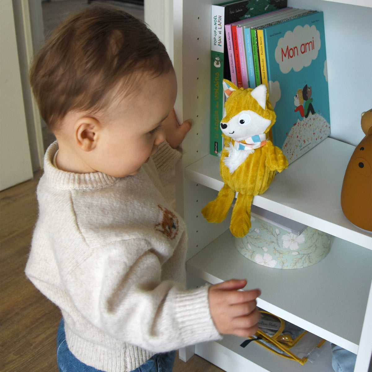 Peluche avec boîte cadeau Petit Simply Cyranos le renard