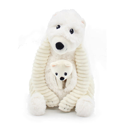 Peluche ours polaire Grobidou maman et son bébé blanc – Les Ptipotos – vue 6