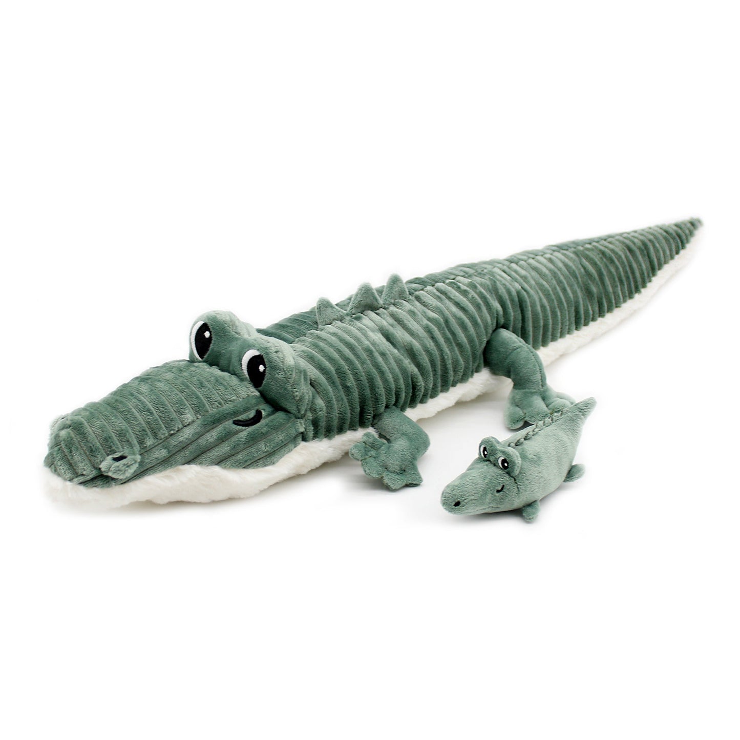 Peluche crocodile Croketou maman et son bébé vert – Les Ptipotos