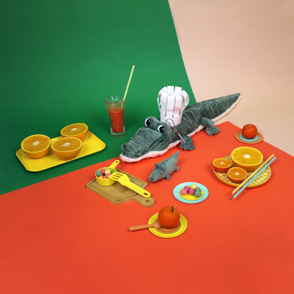 Peluche crocodile Croketou maman et son bébé vert – Les Ptipotos – vue 9