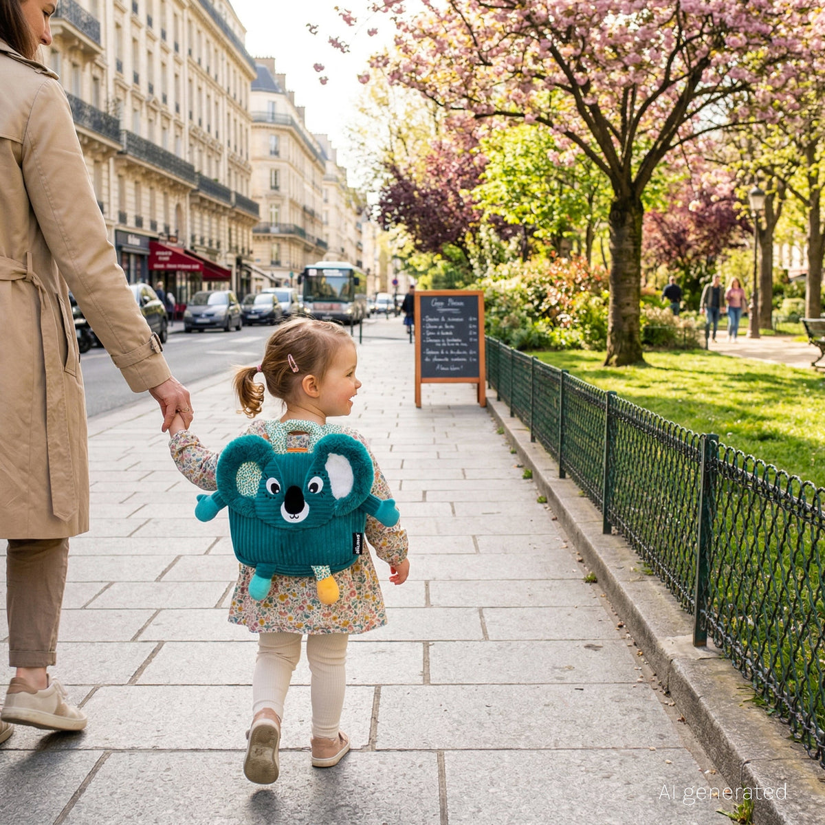 Sac à dos velours côtelé Berlingos le koala