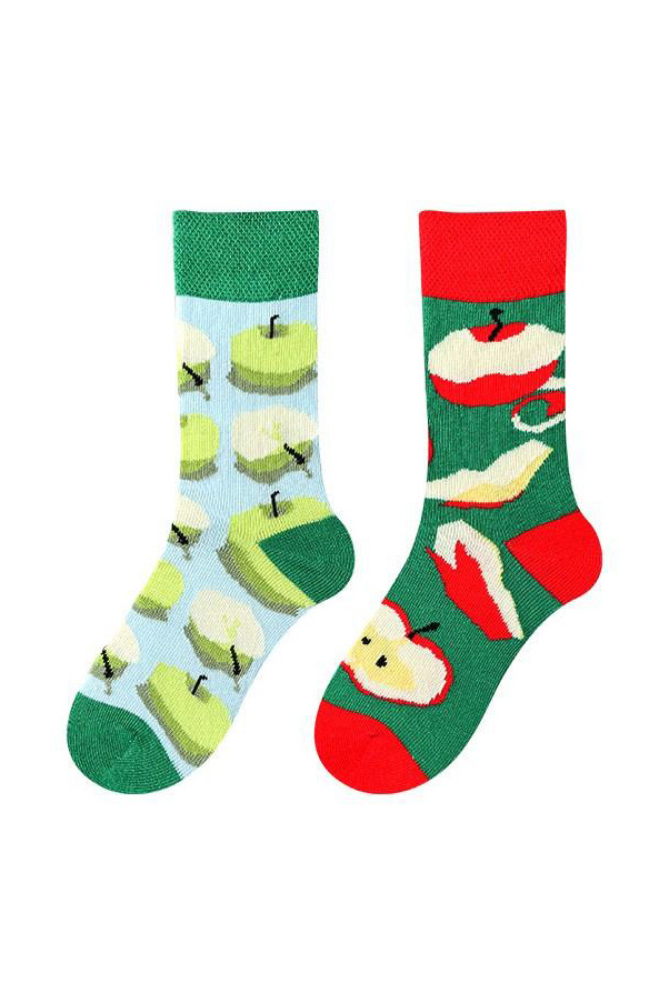 Mismatched Apple Socks for Children