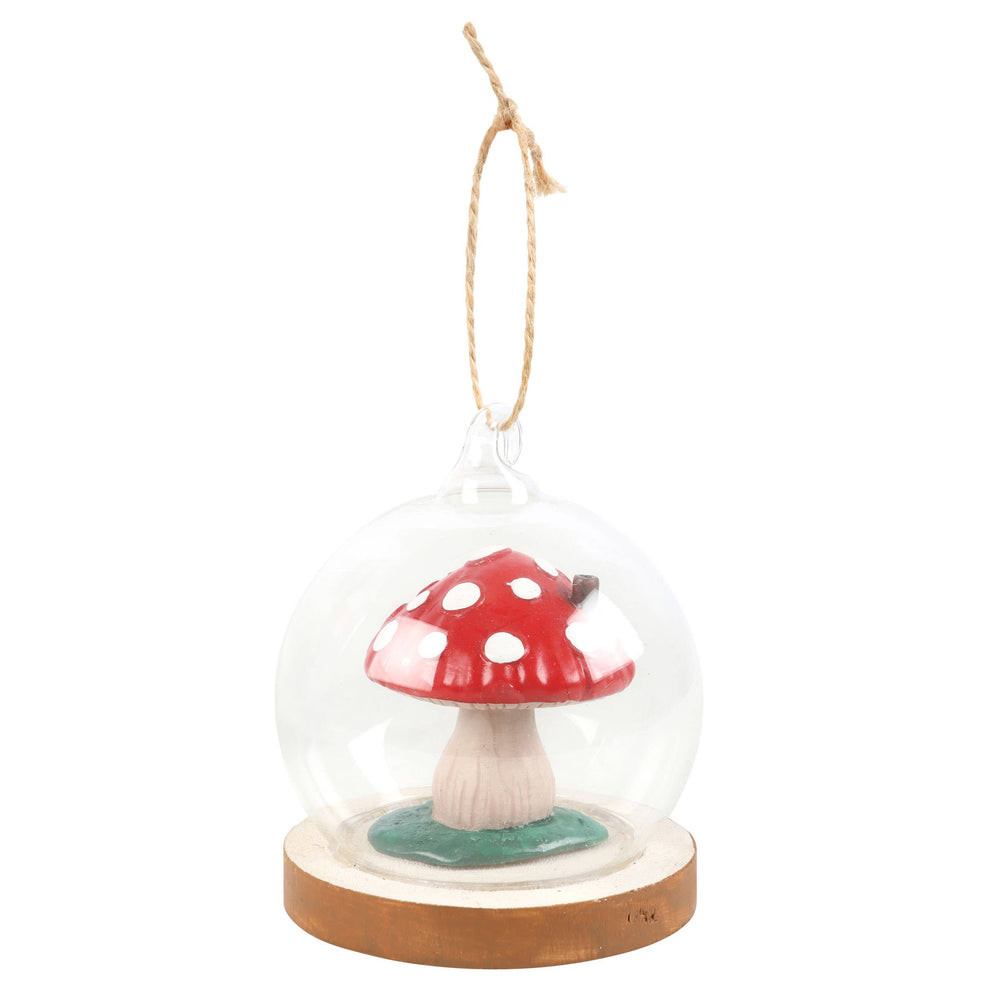 Hangende decoratie in de vorm van een glazen koepel in de vorm van een paddenstoel