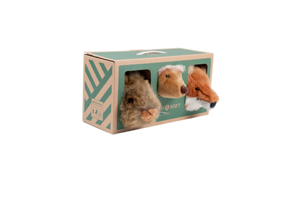 Mini pluche dierenhoofd wanddecoratie: bosset