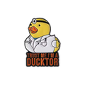Gele eendspeld "Vertrouw me, ik ben Ducktor"