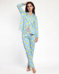 Women's Long-Sleeved Open Pajamas - "Sweet Duckling"