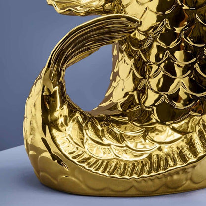 Gouden Blubb Vis Sculptuur/Vaas