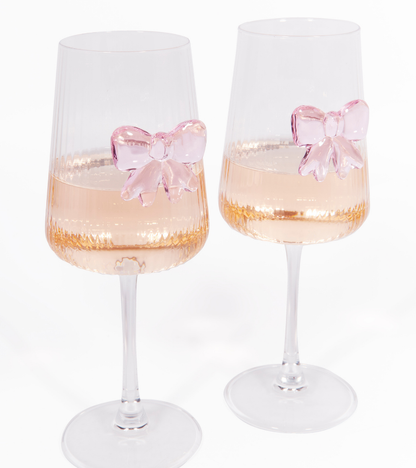 Set of 2 knot wine glasses