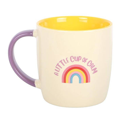 "A Little Cup of Calm" Rainbow Mug