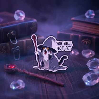 Pins kat "Je mag hem niet aaien"