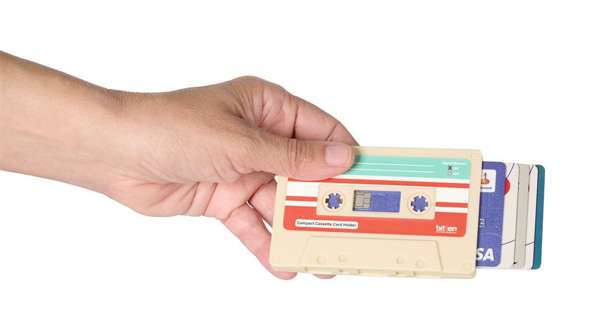 Beige Cassette Card Holder