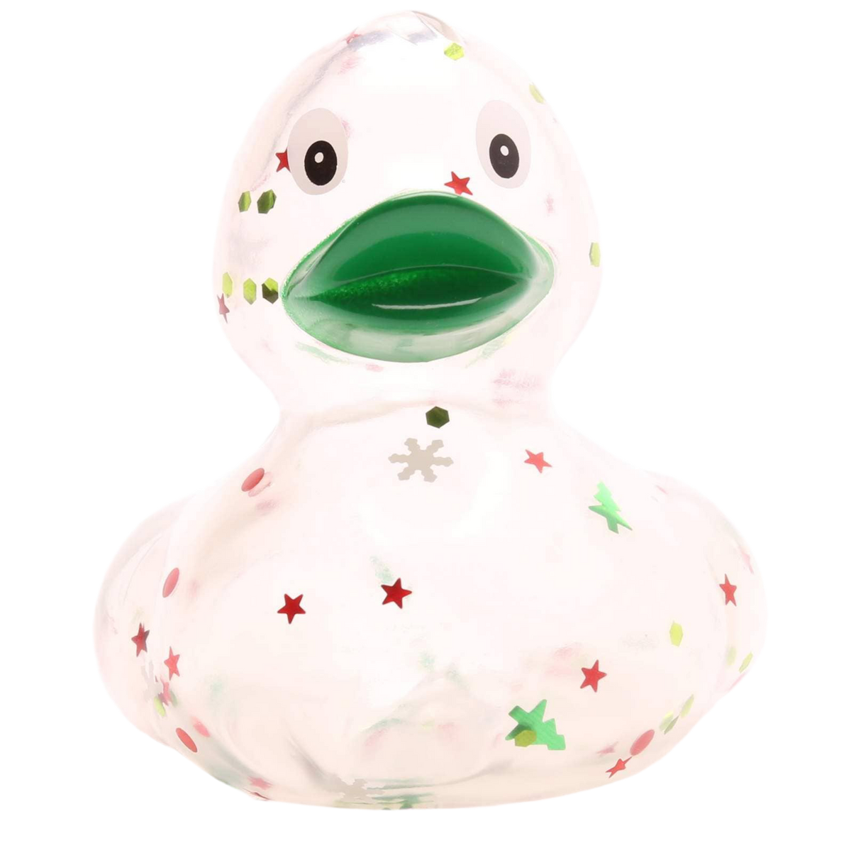 Classic Green Christmas Glitter Duck