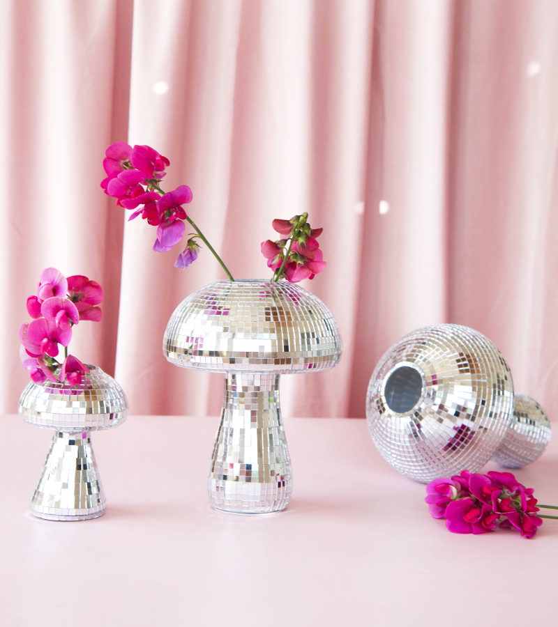 Disco mushroom vase