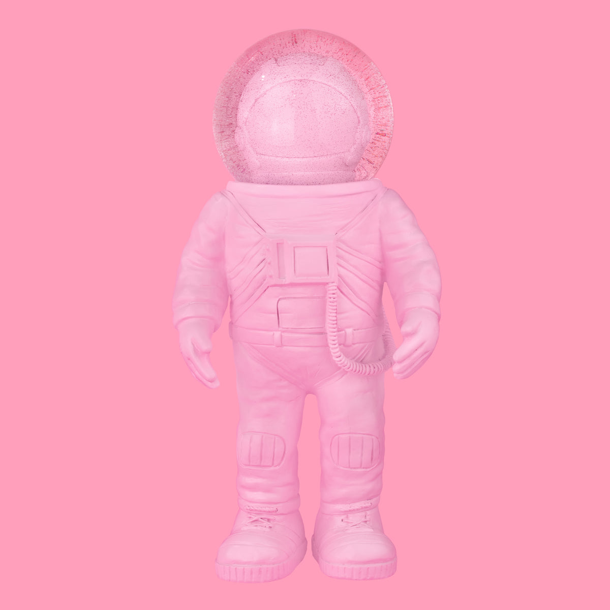 Giant Pink Astronaut Snow Globe