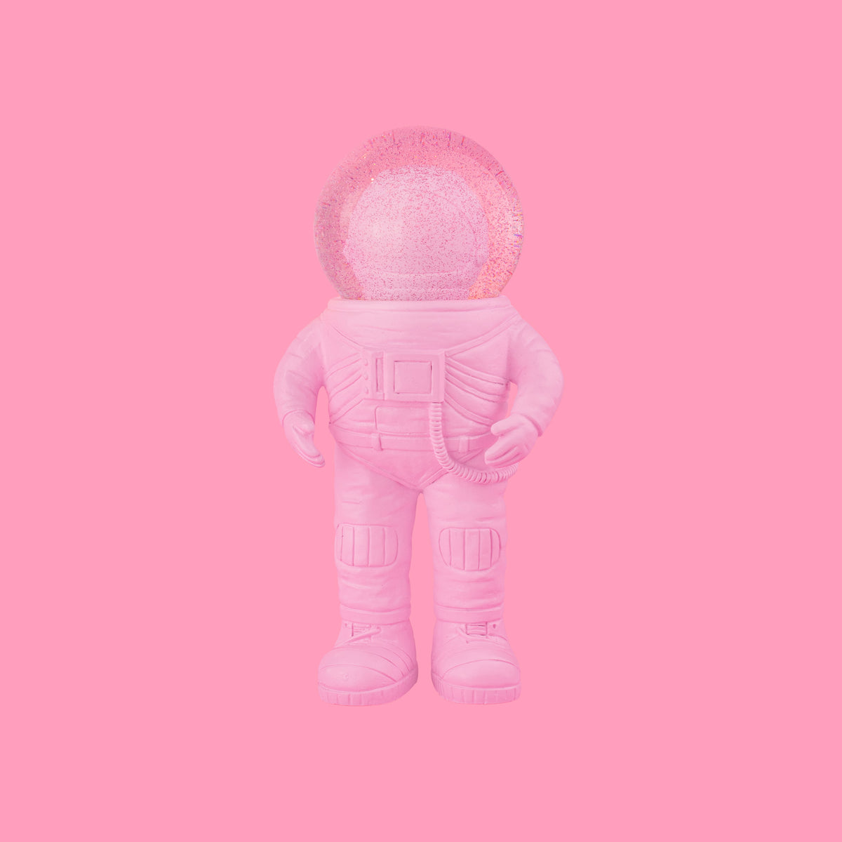 Pink Astronaut Snow Globe