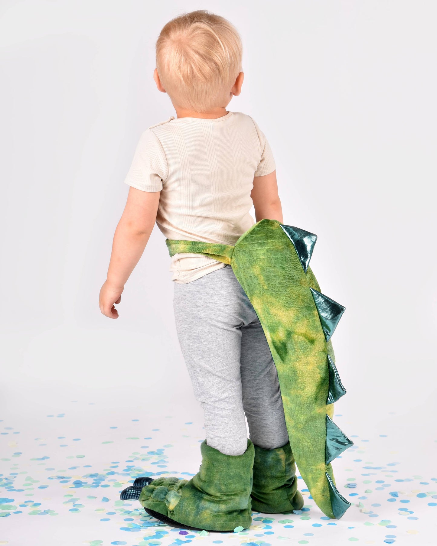 Dinosaur slipper + tail set EU size 30-34