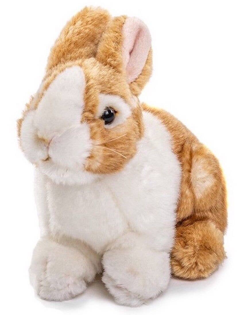Brown sitting rabbit plush-white