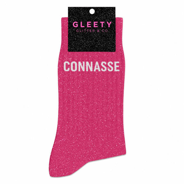 Chaussettes à Paillettes Connasse Fuschia – Gleety