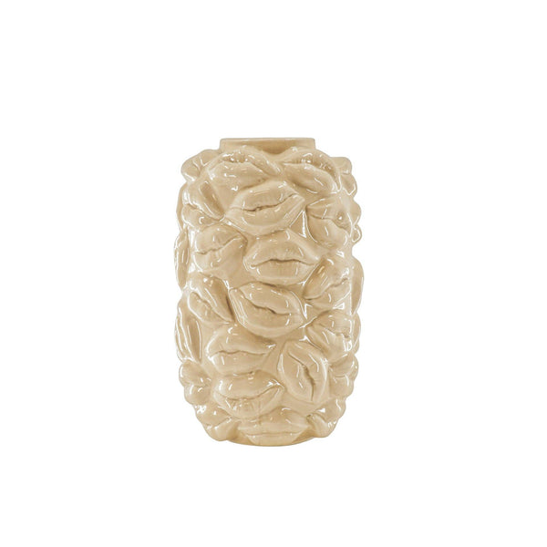 Vase - Kisses - Ceramic - Beige - 17x17x27cm