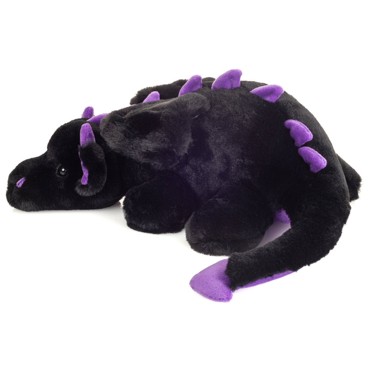 Peluche Dragon Logan Noir et Violet – 32 cm