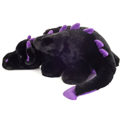 Peluche Dragon Logan Noir et Violet – 32 cm