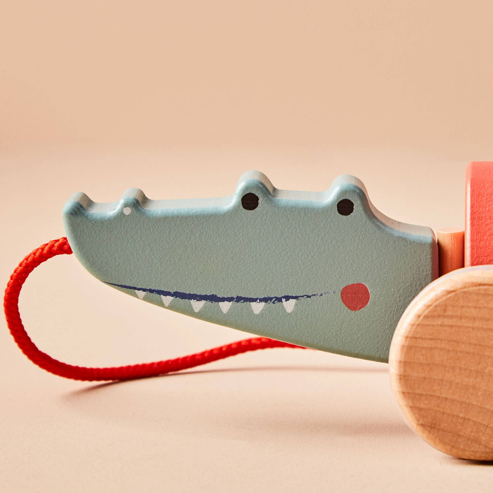 Houten krokodil trekspeeltje (FSC® gecertificeerd)