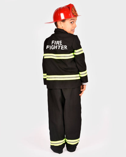 Den Goda Fen Firefighter Costume 4-6 years, size 110-116, 4 pieces