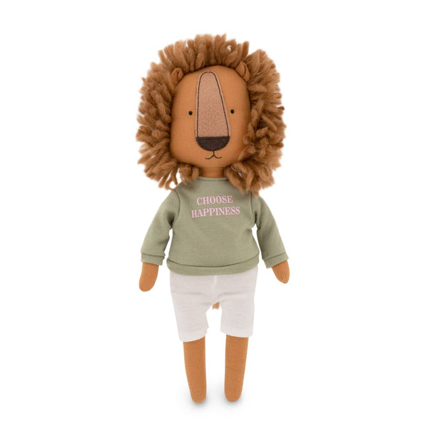 Simon the Lion plush toy: green t-shirt and mermaid tail clothing set