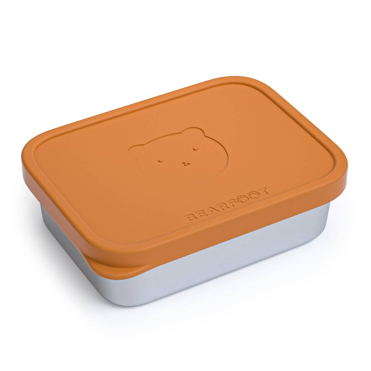 Kids' Stainless Steel Lunch Box with Silicone Insert - Brown