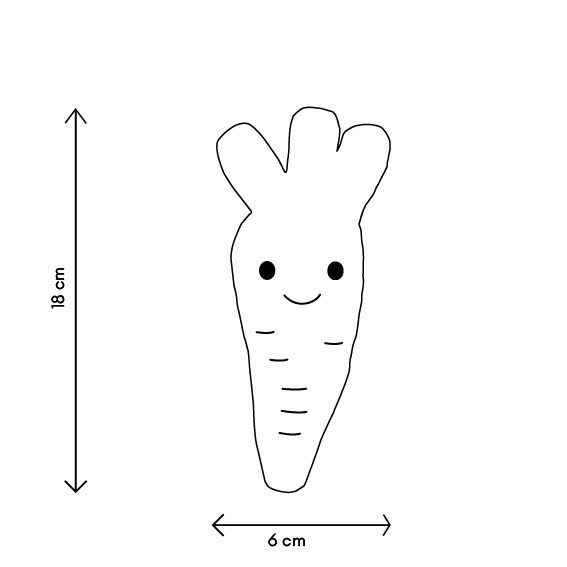 Peluche Amis du jardin - Carotte