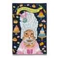Marie Antoinette Oranje Kat Theedoek "Laat ze taart eten"