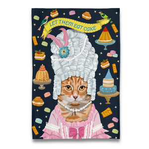 Marie Antoinette Oranje Kat Theedoek "Laat ze taart eten"
