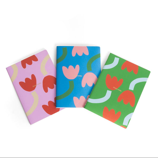 Carnet A5 Tulipes - Vert