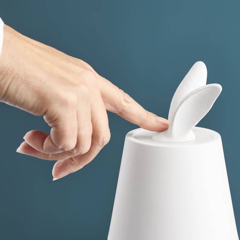 LED-tafellamp met verstoppend konijn, wit