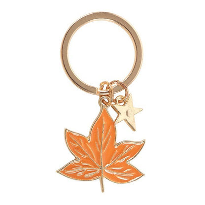 Sleutelhanger met magische herfstbladeren