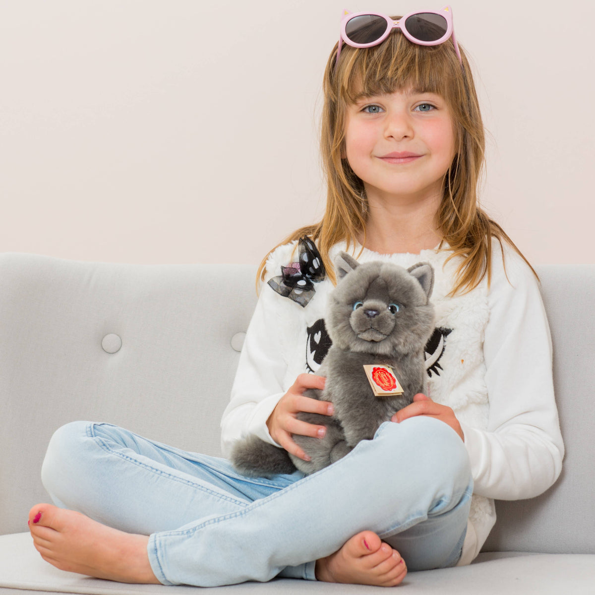 Sitting Chartreux Kitten Plush