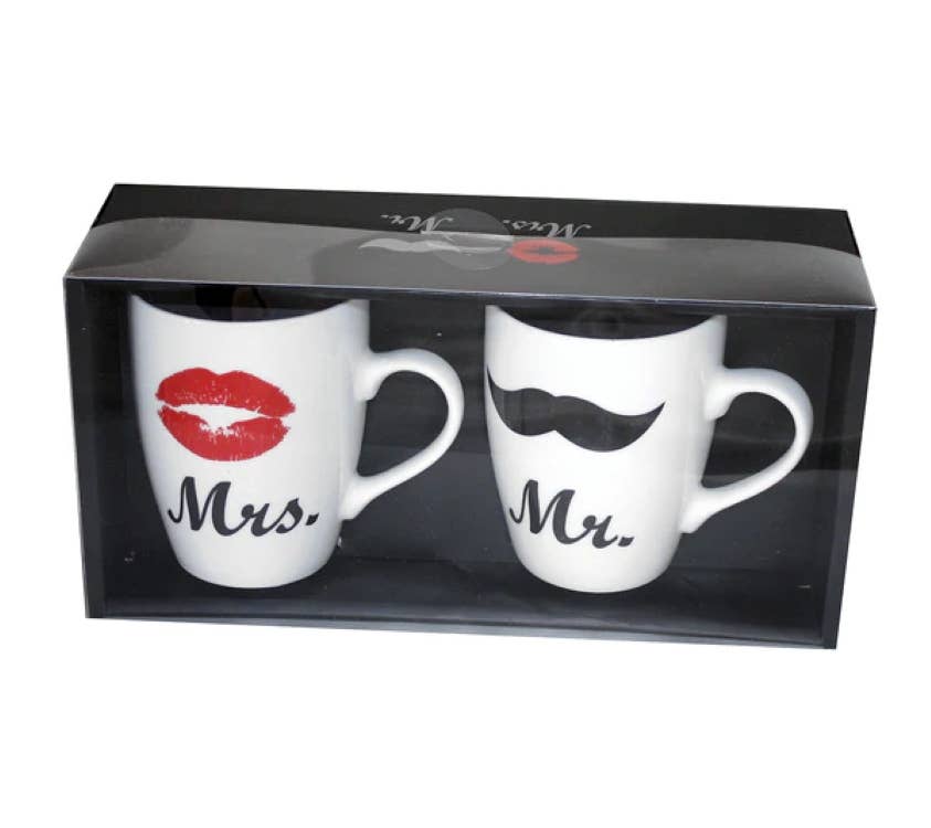 Lot de 2 tasses et Canards de bain Mr. & Mrs.