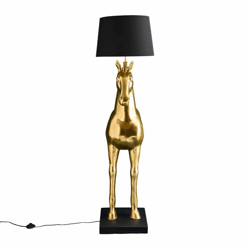 Amadeus paarden vloerlamp, goud